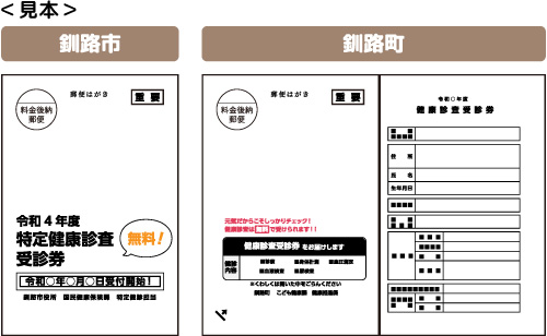 特定健診　受診券　見本